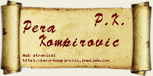 Pera Kompirović vizit kartica